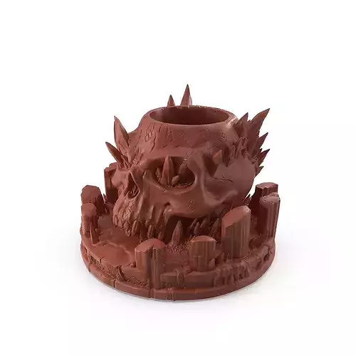 Print Ready Frost Giant Skull Candle Holder 019