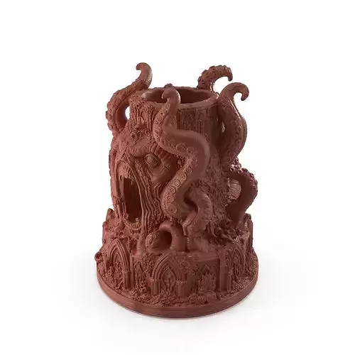 Print Ready Tentacle Horror Idol Candle Holder 018