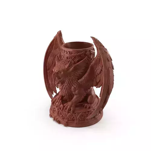 Print Ready Dark Griffin Candle Holder 016