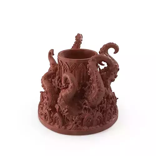 Print Ready Kraken Deep Sea Candle Holder 014