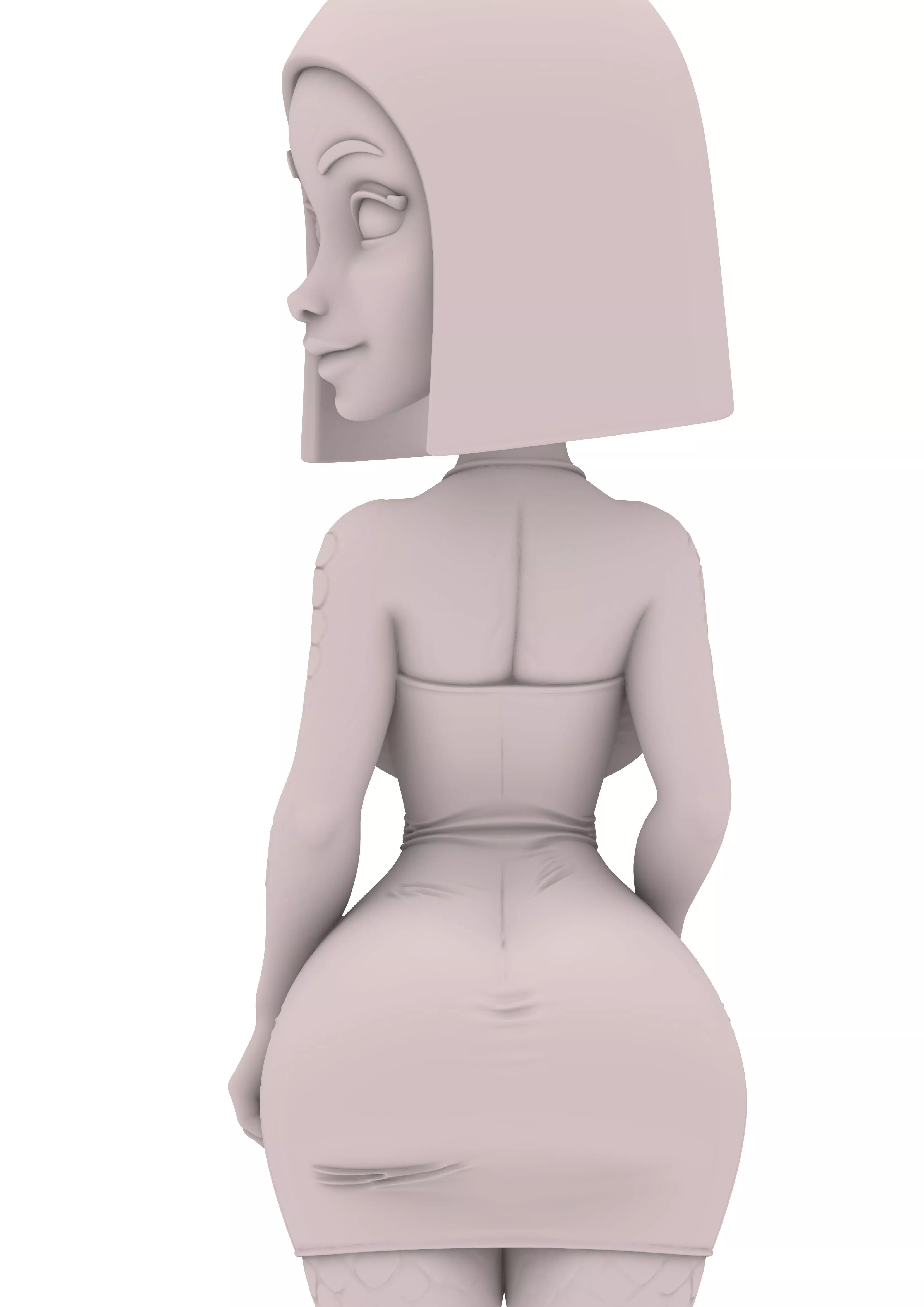 Lady Demon Girl Chica Monster chibi 3D print model