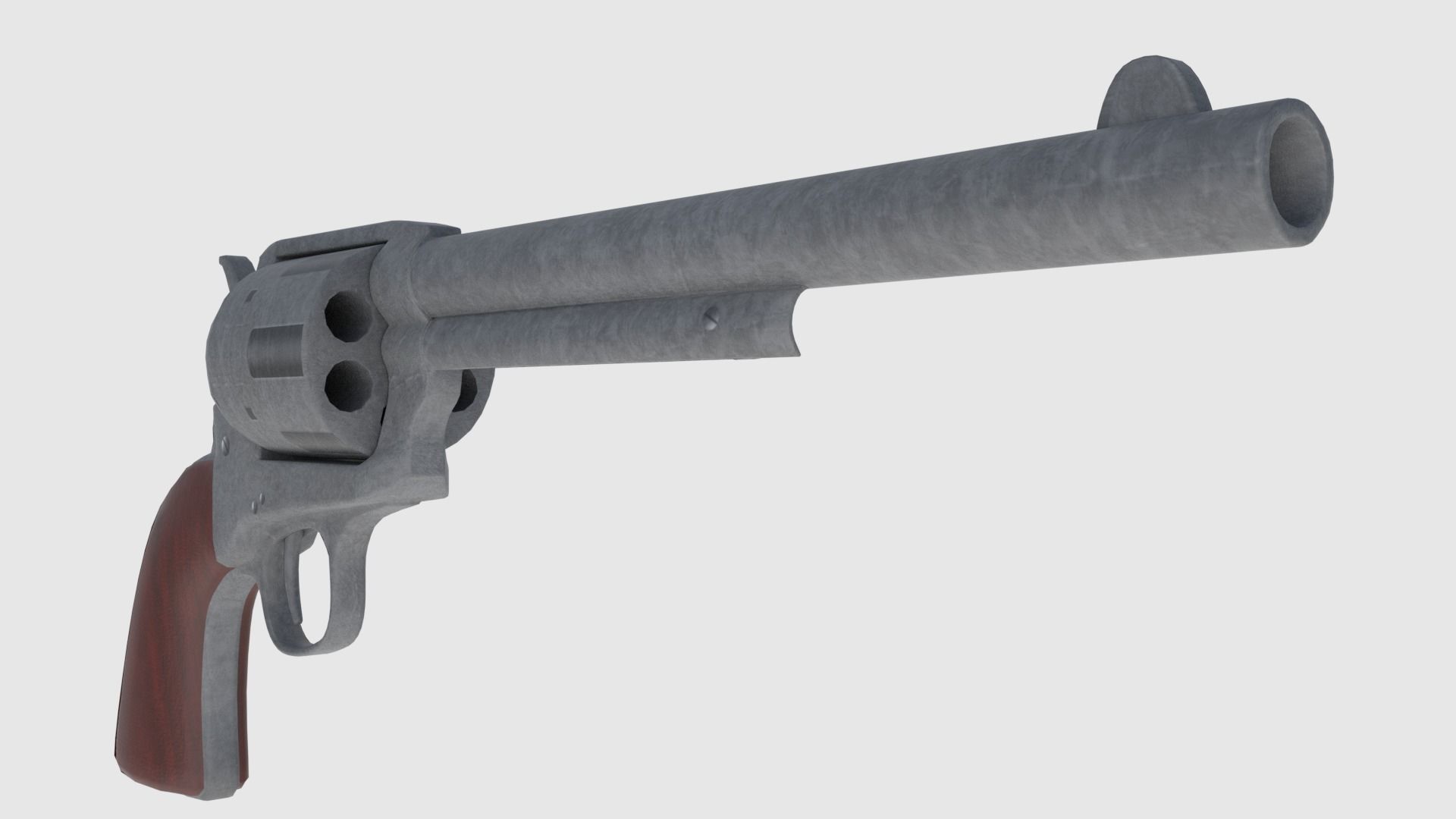 Colt 45 Revolver -- Game Ready Low-poly 3D model_2
