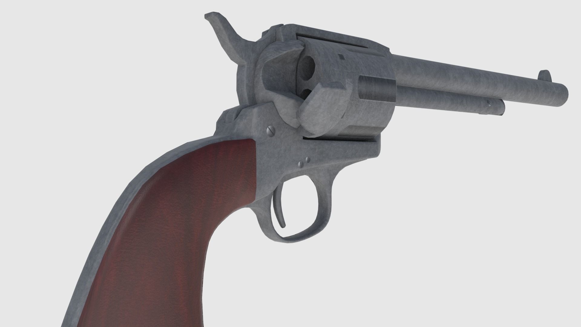 Colt 45 Revolver -- Game Ready Low-poly 3D model_3
