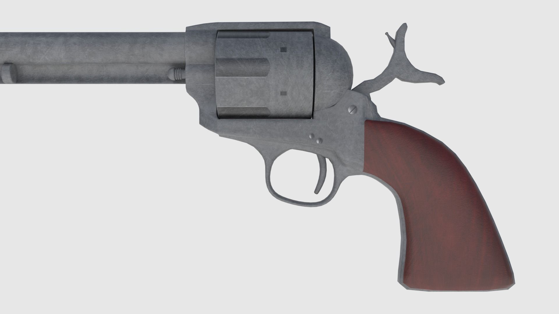 Colt 45 Revolver -- Game Ready Low-poly 3D model_4