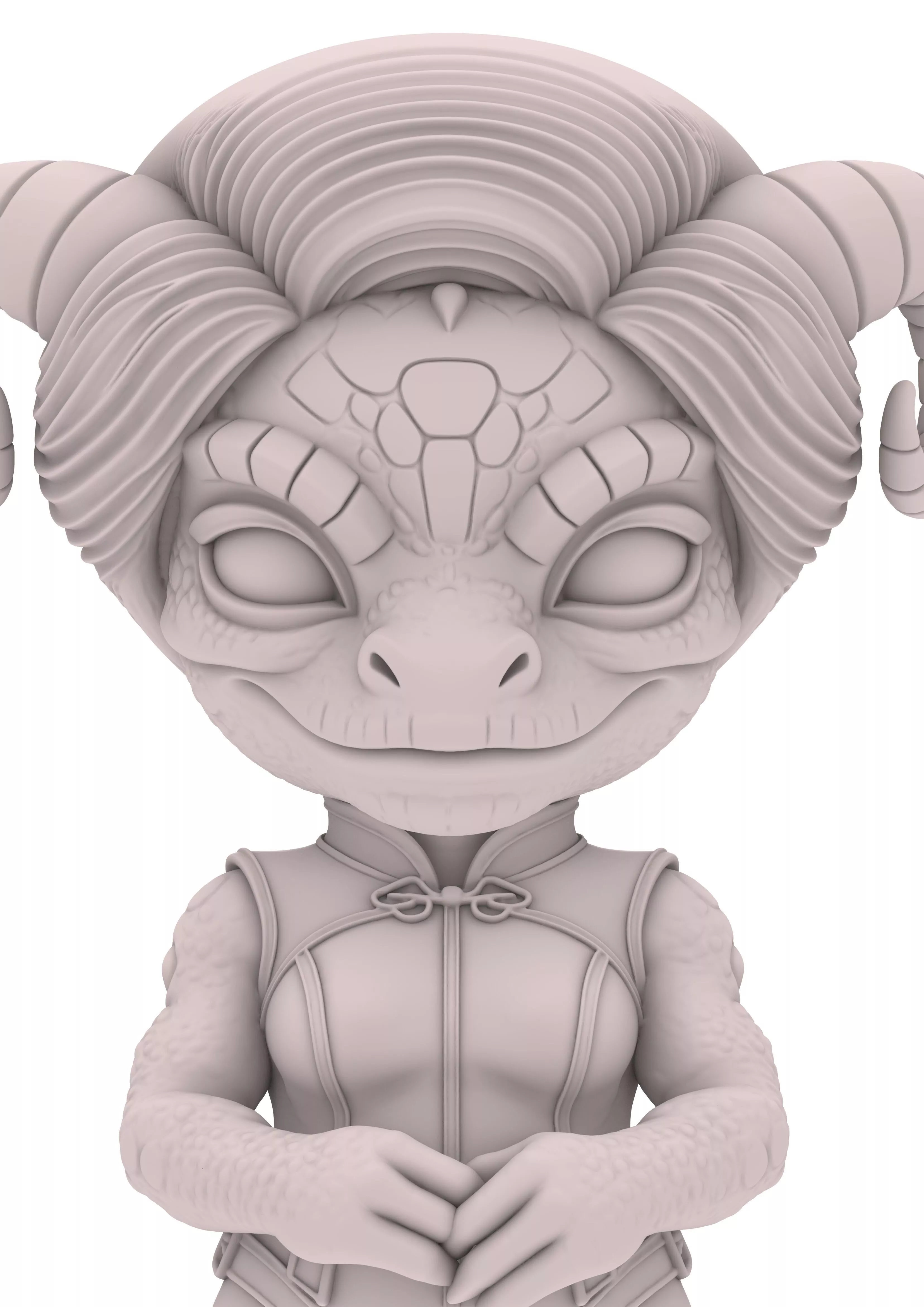 Lady Demon Girl Chica Monster chibi 3D print model