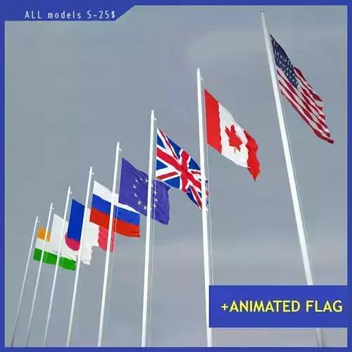 Flags asem 3D model
