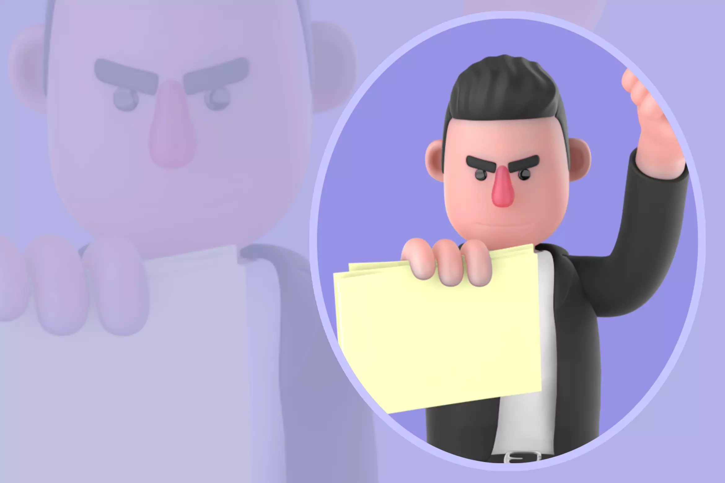 Stylized 3D Musician Character - Emphasizing Lyrics with Fist 3D model