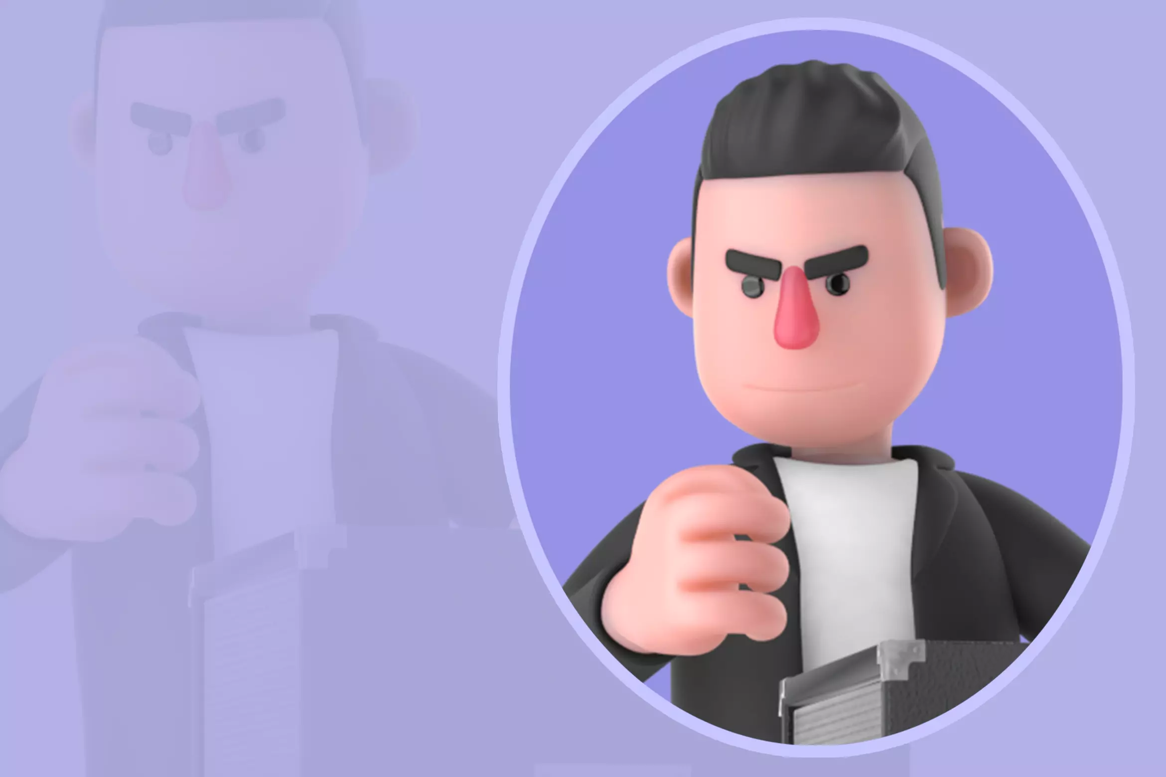Stylized 3D Musician Character - Cartoon Singer Checking Speaker 3D model