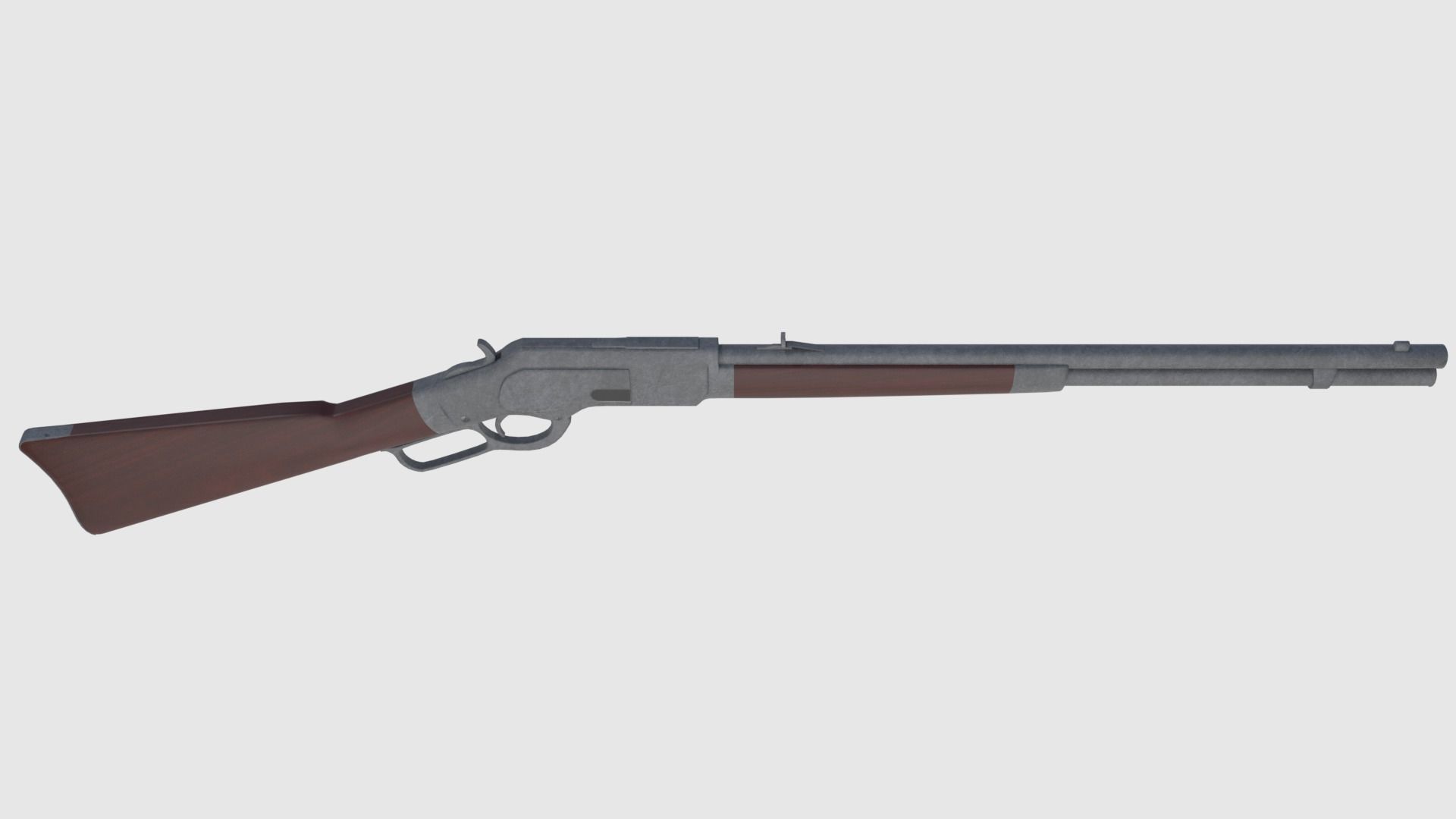 Winchester Rifle -- Game Ready Low-poly 3D model_6