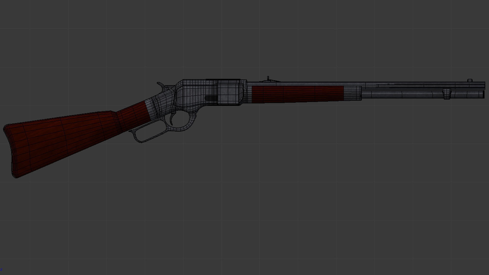 Winchester Rifle -- Game Ready Low-poly 3D model_8