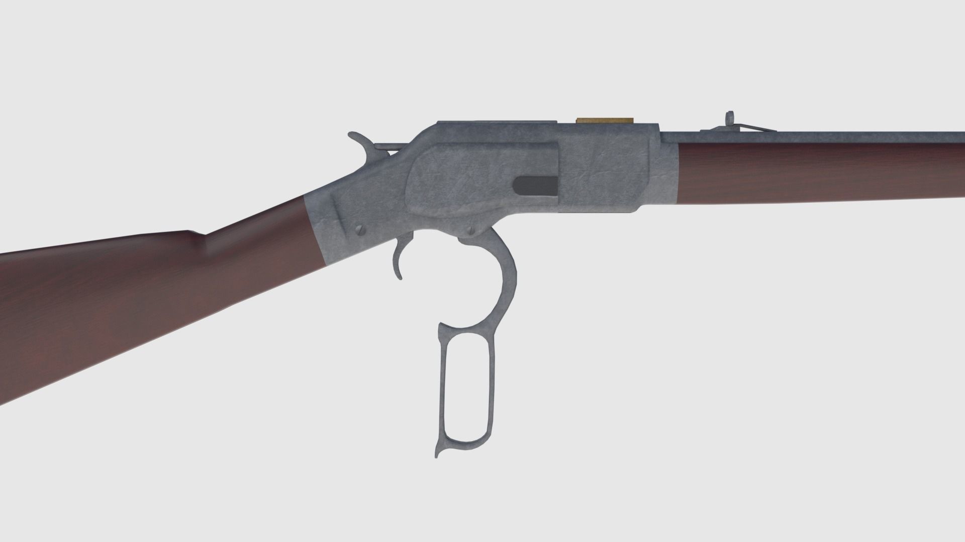 Winchester Rifle -- Game Ready Low-poly 3D model_5