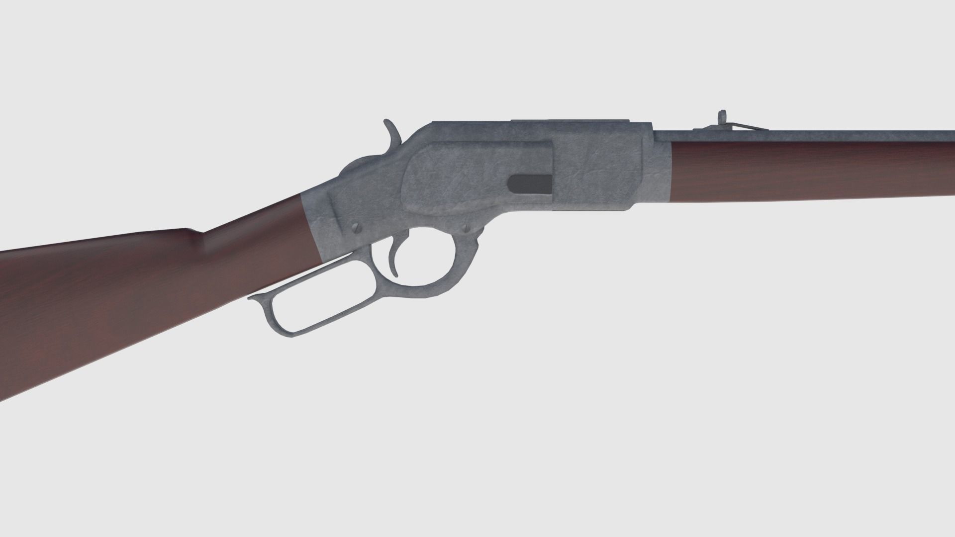 Winchester Rifle -- Game Ready Low-poly 3D model_4