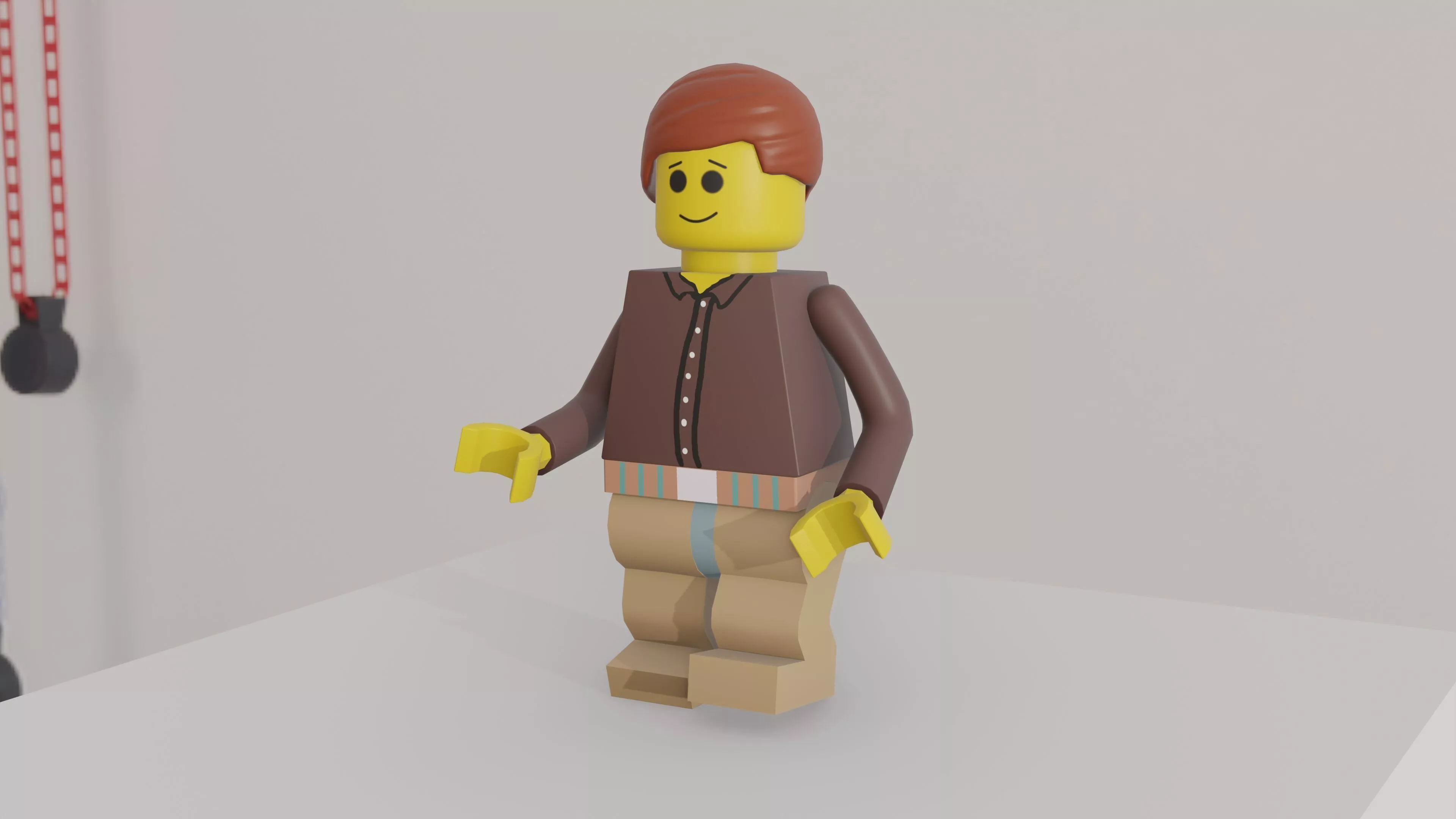 Rigged Lego Man Character Animated Unity Ready Low-poly 3D model