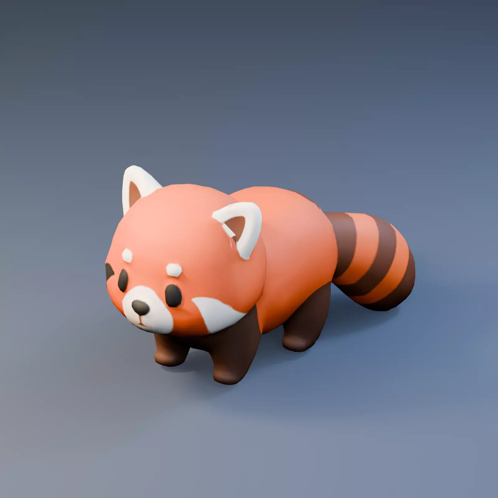 Cute Stylized Low Poly Red Panda Low-poly 3D model