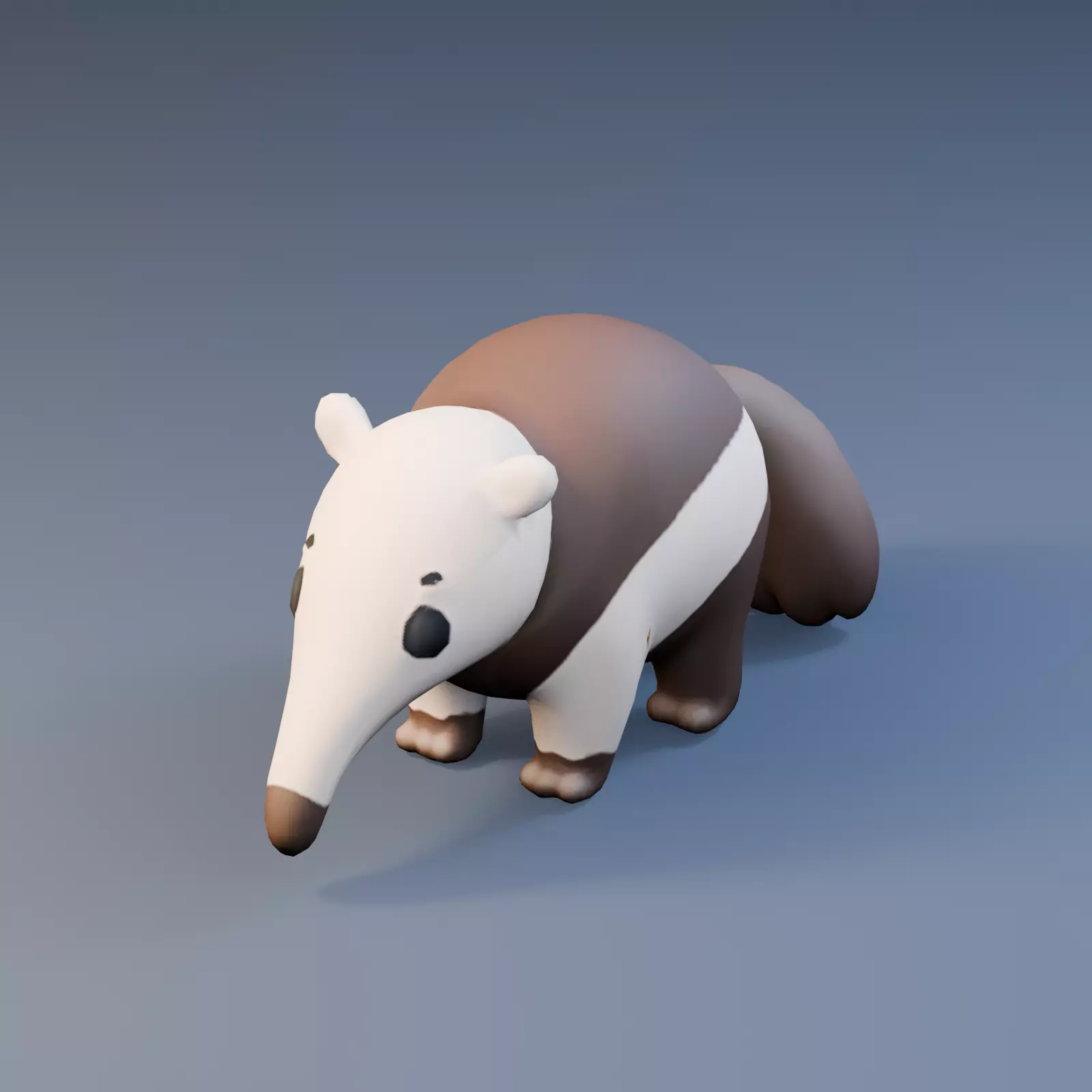 Cute Stylized Low Poly Anteater Low-poly 3D model