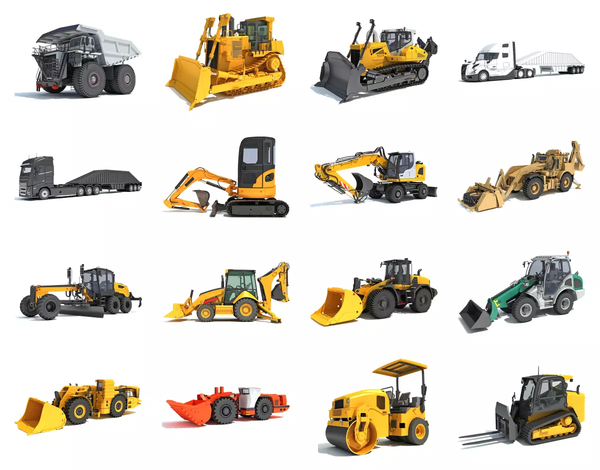 Earthmoving Equipment Pack Professional Construction Machinery