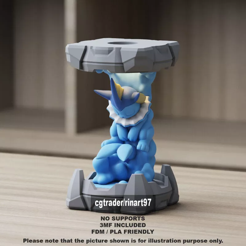 Vaporeon in the Clone Lab 3D print model