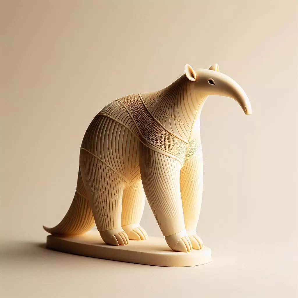 4466 Totem Style Anteater Full Body 3D Model STL DND 3D print model