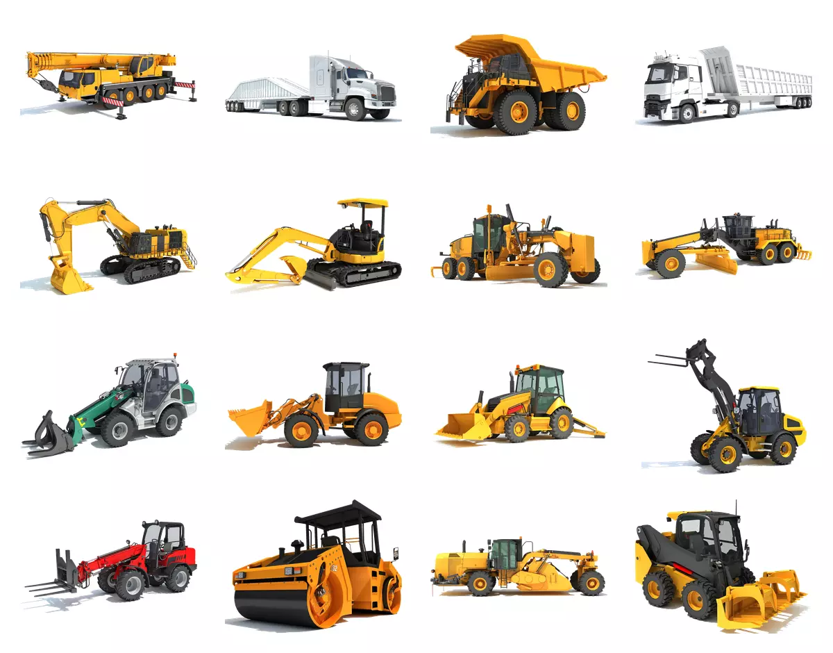 Road Construction Equipment Pack Professional Highway Machinery