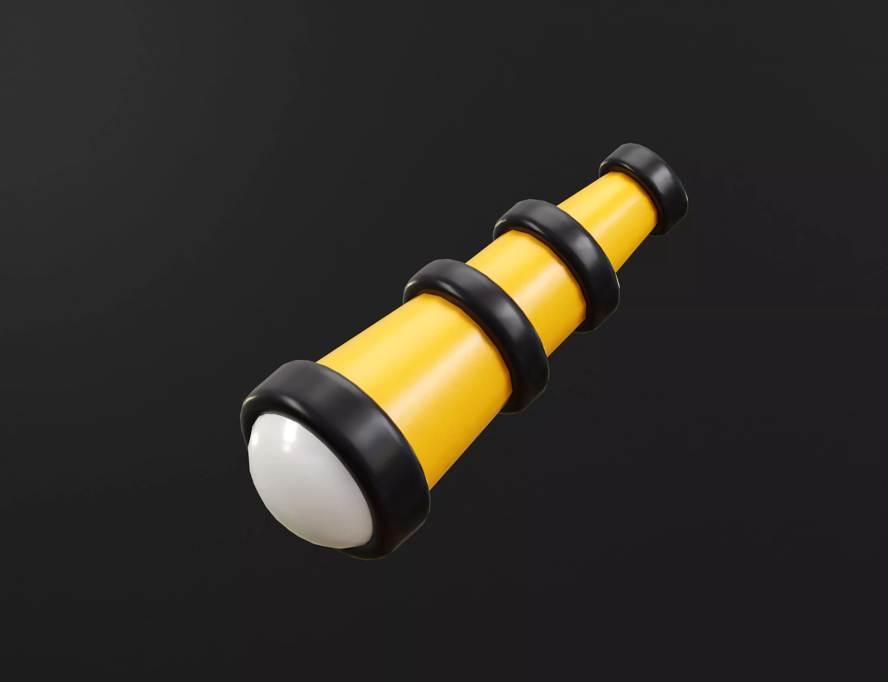 Cartoon Spyglass Low-poly 3D model