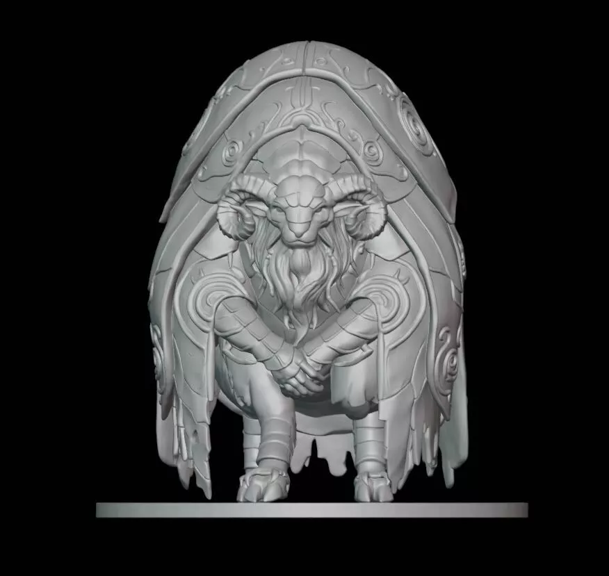 Carapace Sage Horned Forest Guardian Miniature 3D print model