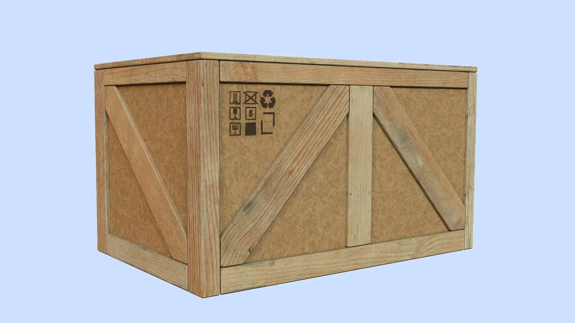 Wooden Box 3D model