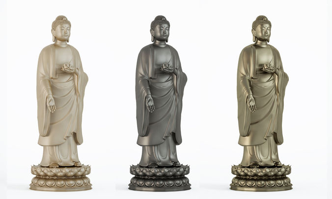 Buddha sculpture statue 3D model