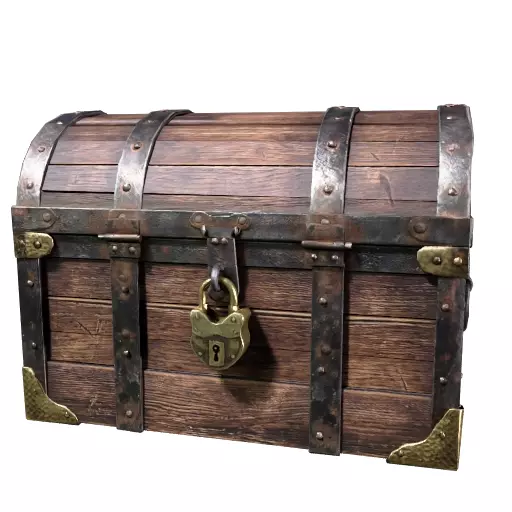 Pirate Treasure Chest 3D Model 3D model