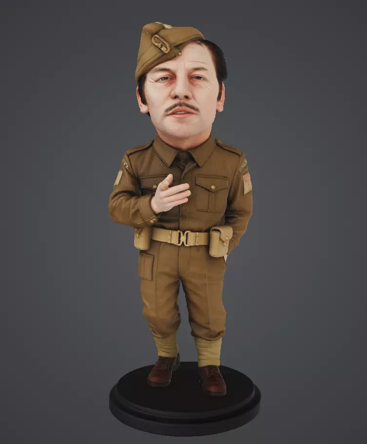 Dads Army Private Walker 3D Print Model Miniature Caricature 3D print model