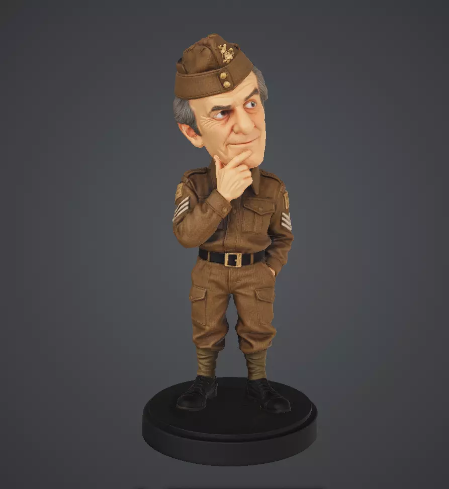 Dads Army Sergeant Wilson 3D Print Model Miniature Caricature 3D print model