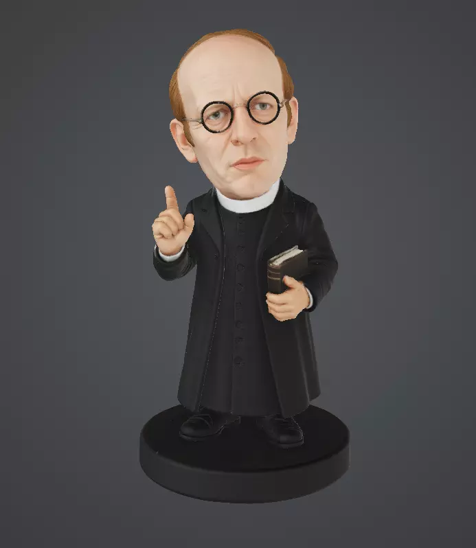 Dads Army Vicar Reverend Farthing 3D Print Model Miniature 3D print model