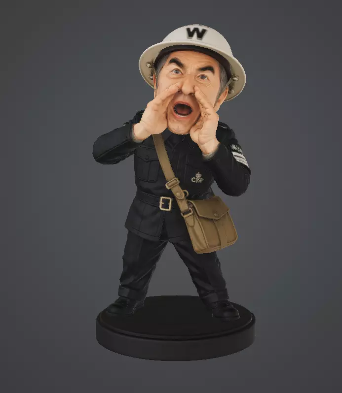 Dads Army Warden Hodges 3D Print Model STL Miniature Caricature 3D print model