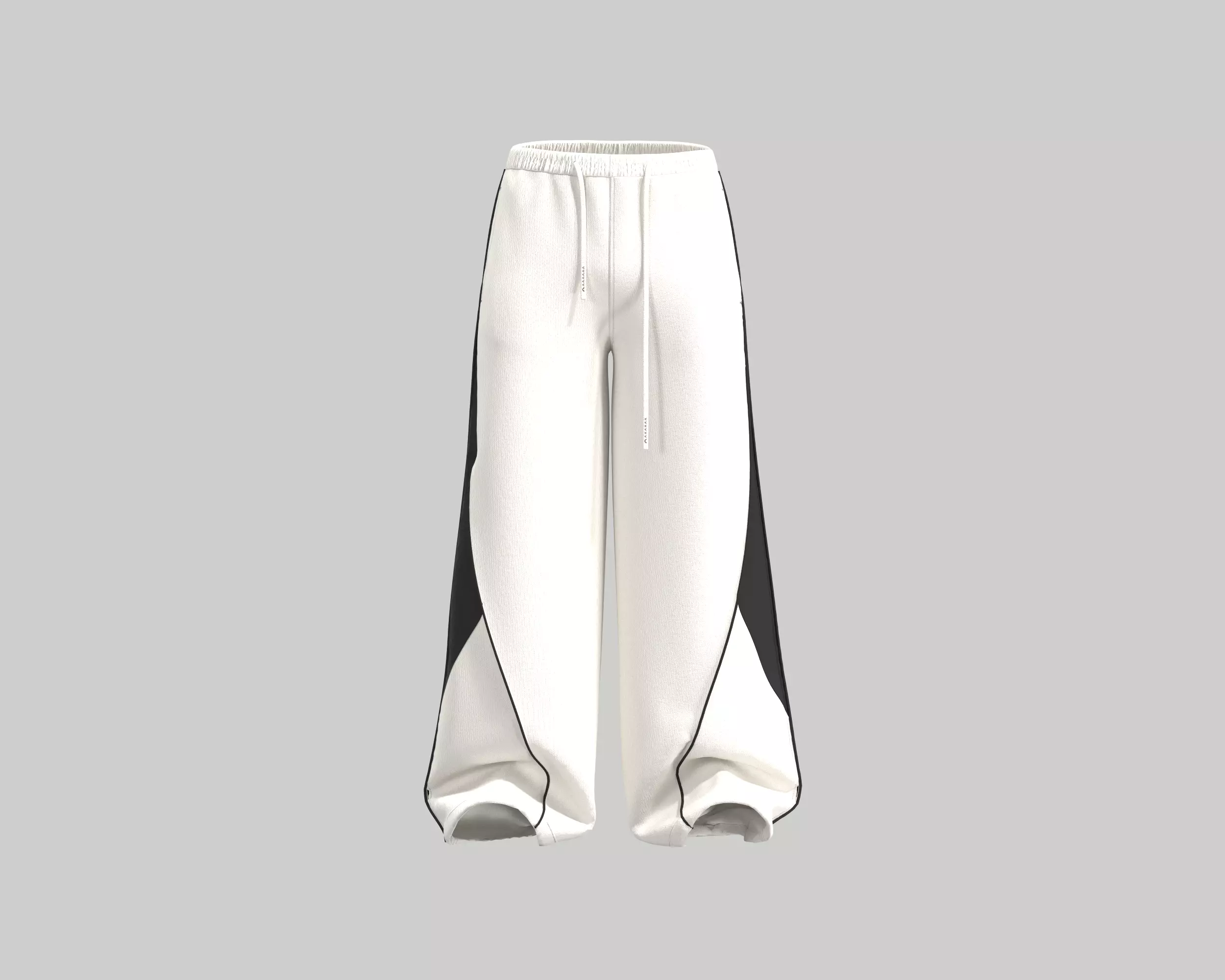 Mens Jogger with piping and cut and sew color block 3D model