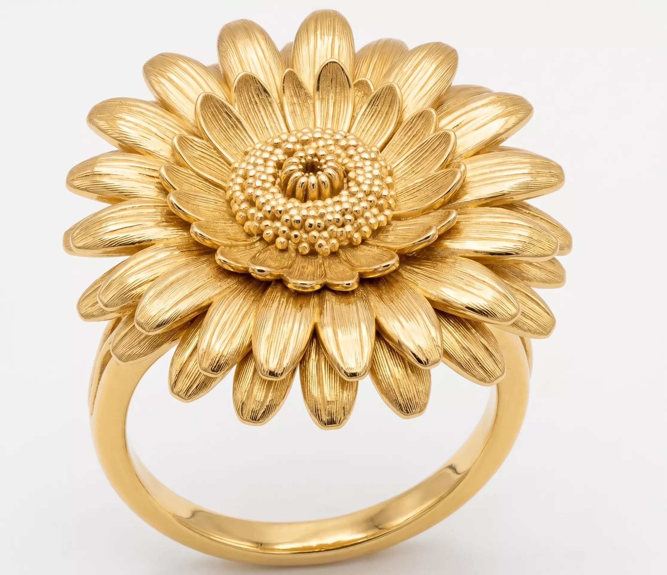 Sunflower Ring 3D Printable Jewelry Model 3D print model