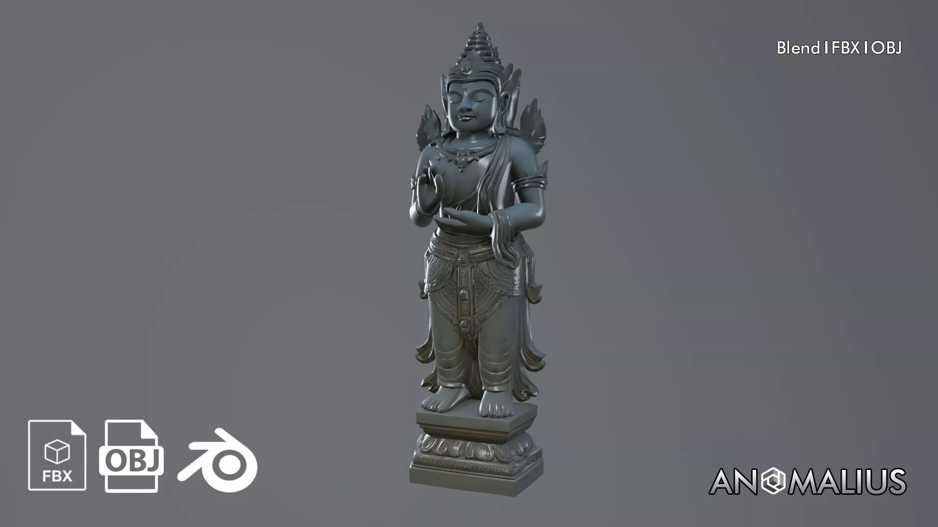 southeastasian idol sculpture Free 3D model