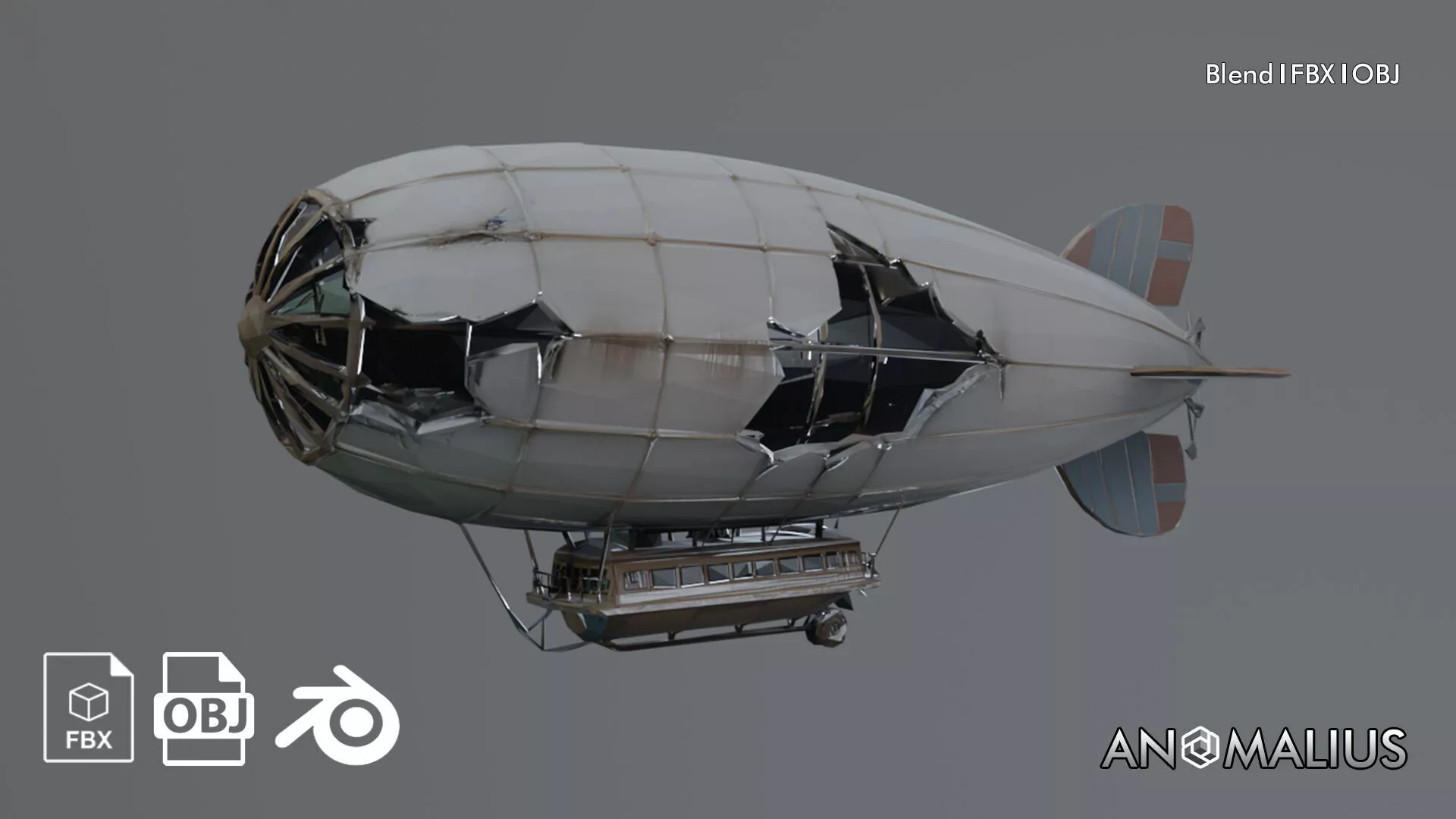 wrecked airship 3D model