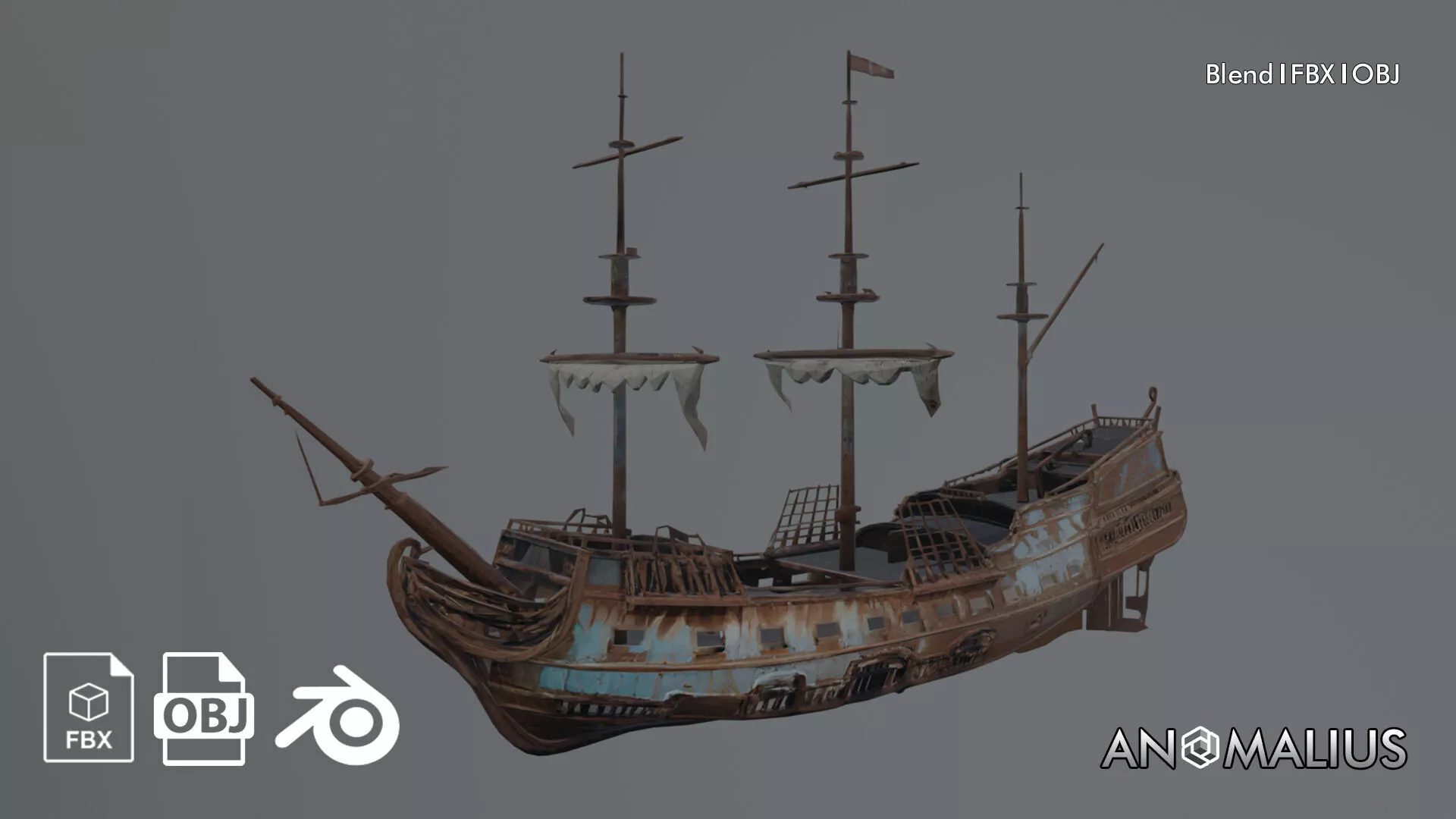 ghost ship 3D model