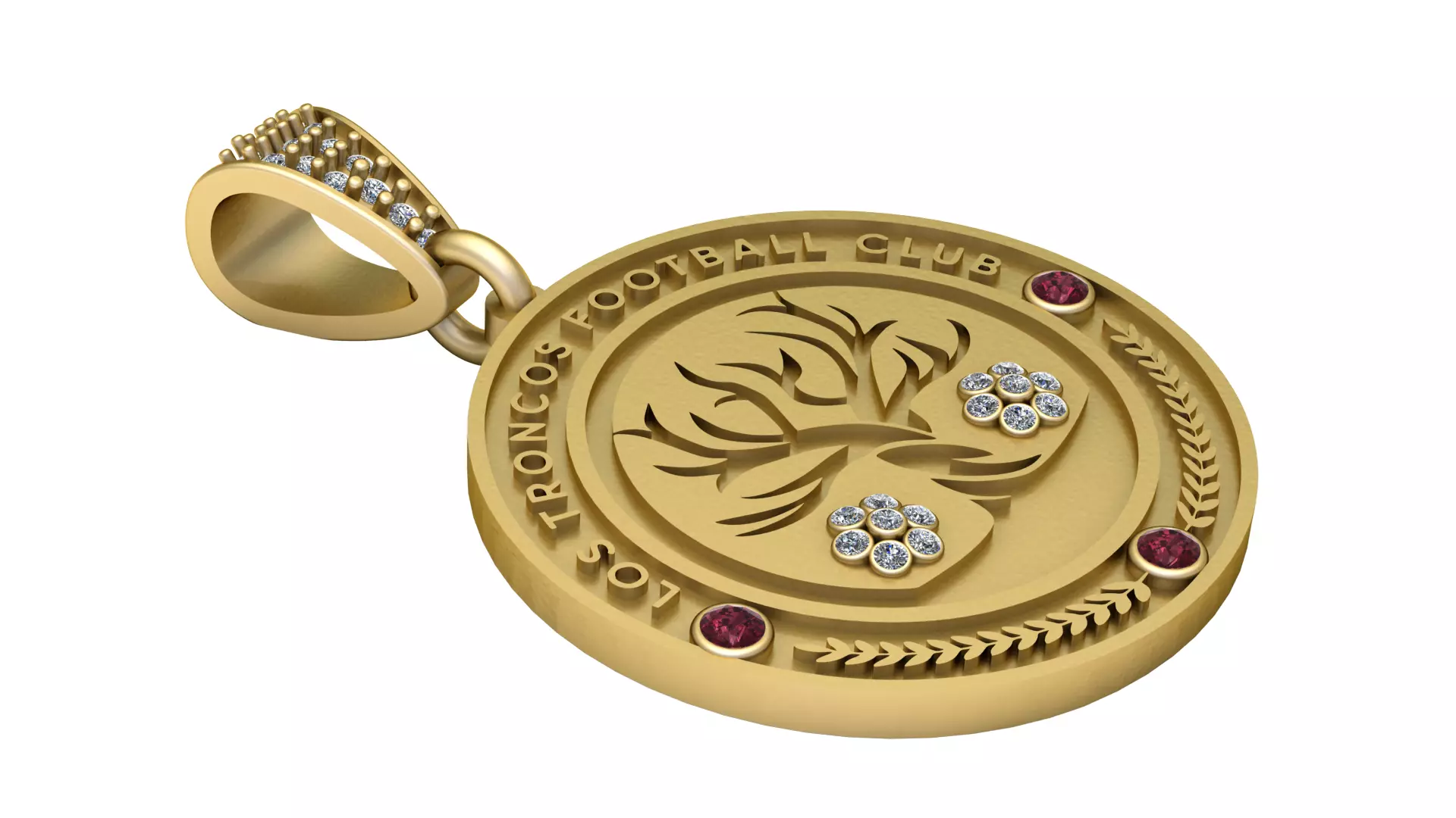Royal Los Troncos Football Club Gold Pendant 3D print model