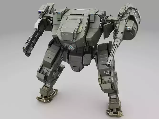 Mech Fighter texture 3D model