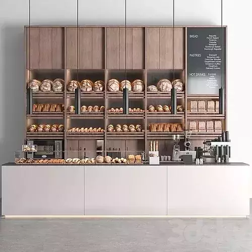 Bakery and Coffee Shop Low-poly 3D model 5
