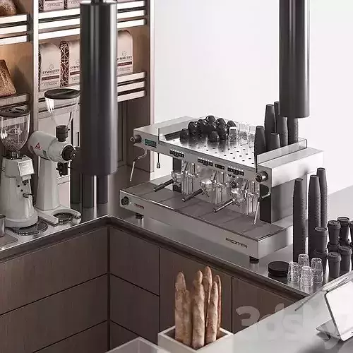 Bakery and Coffee Shop Low-poly 3D model 6