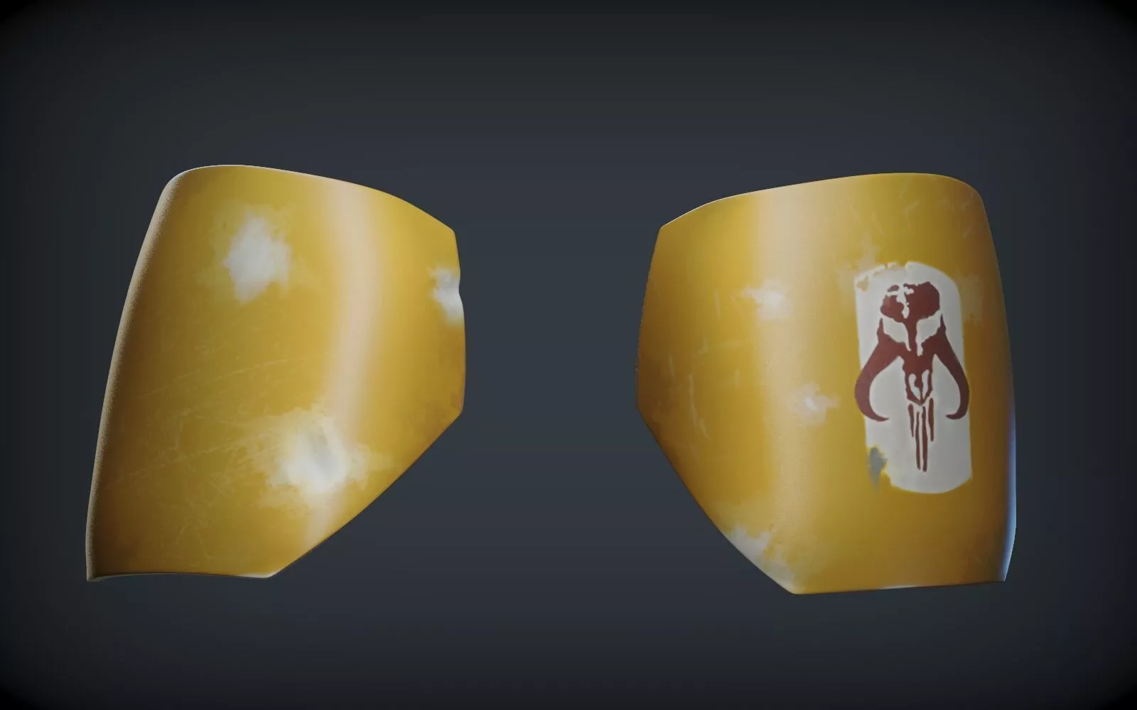 BOBA FETT SHOULDERS ARMOR with logo 3D print model