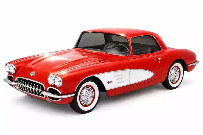 1950s Chevrolet Corvette Classic Sports Car partial interior