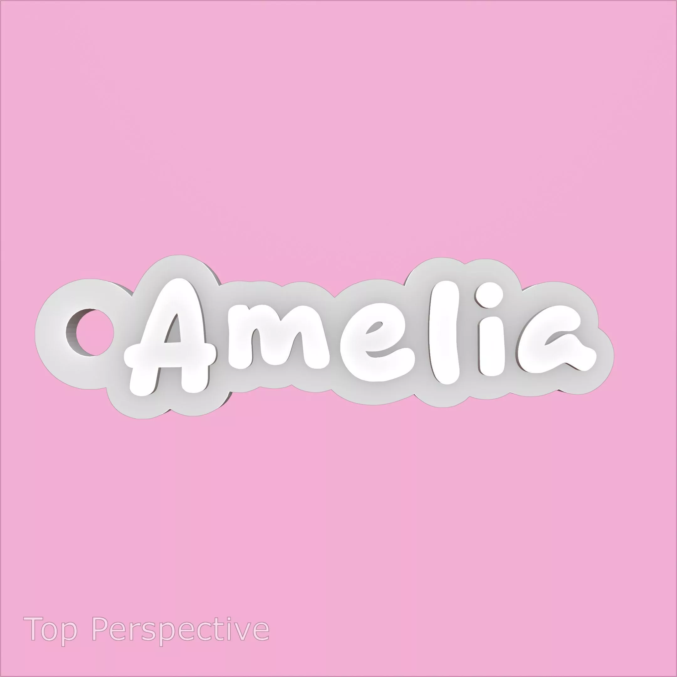 3D Printable Personalized Amelia Name Keychain Tag 3D print model