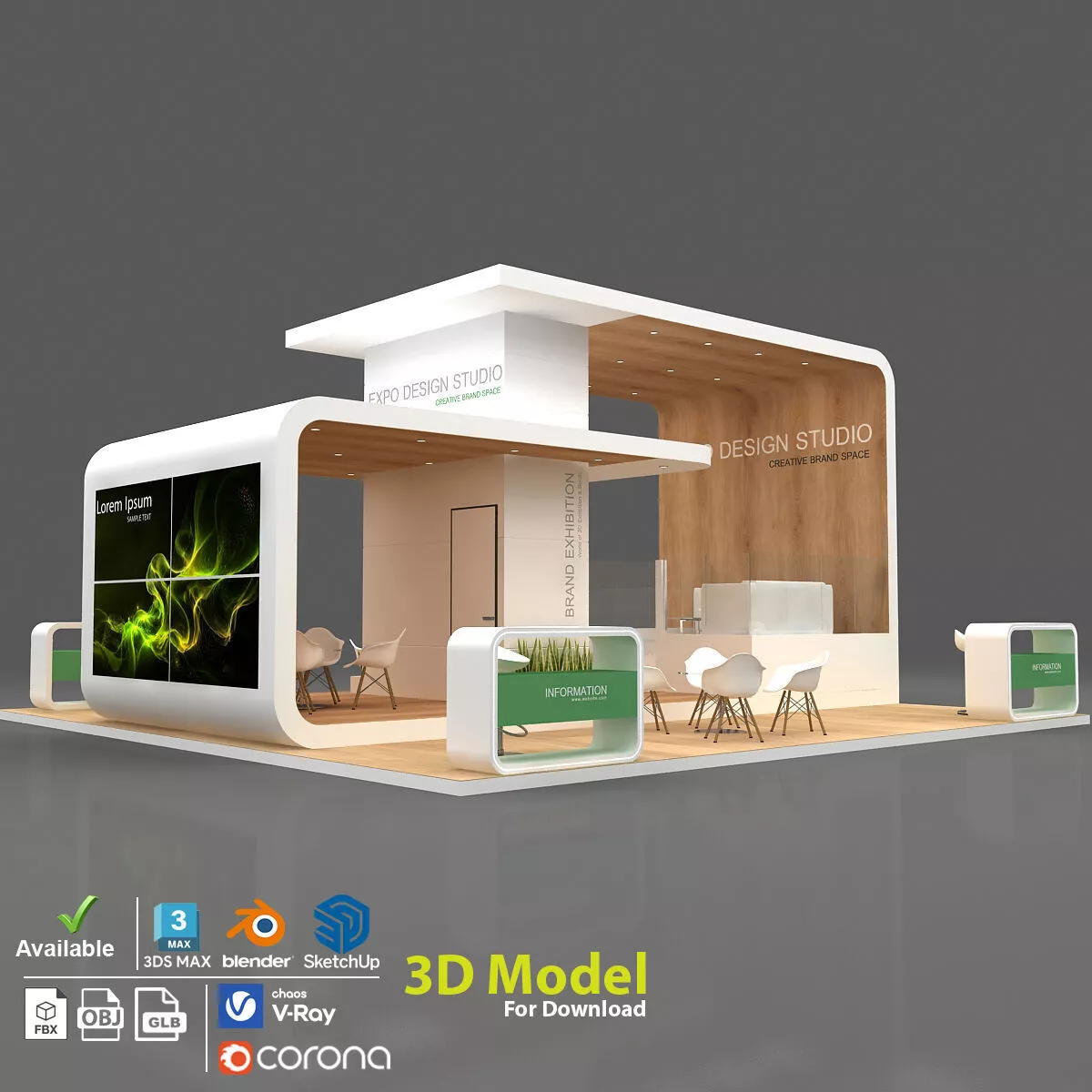 stall exhibition booth 3D model