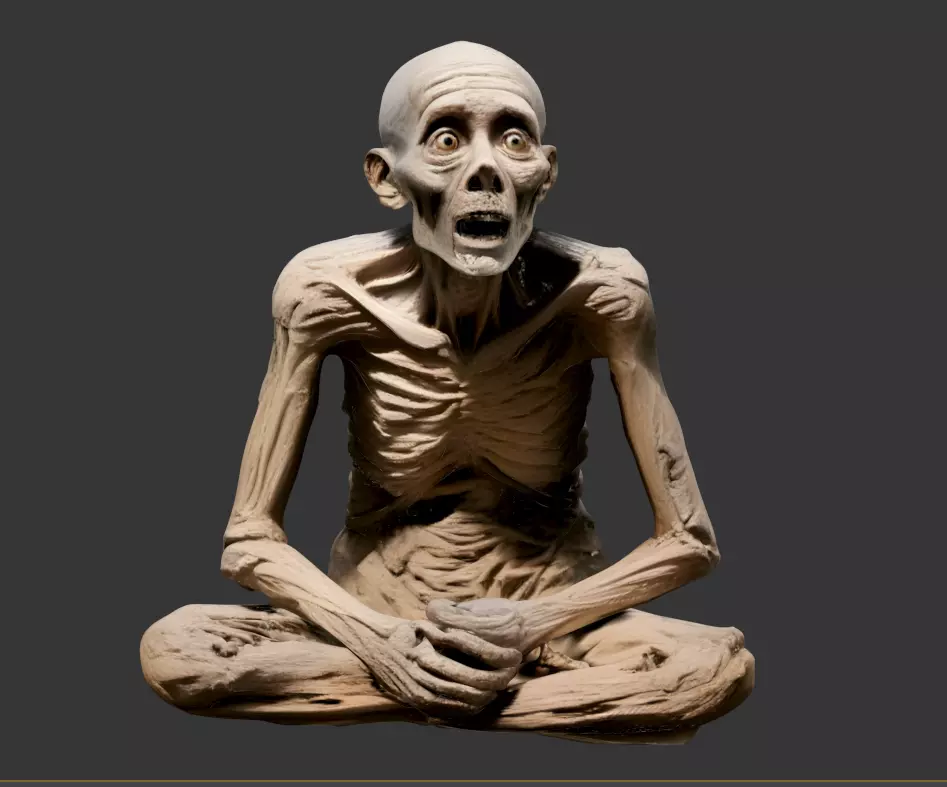 C185- Eastern Scene - Teaching Human Mummy 3D model