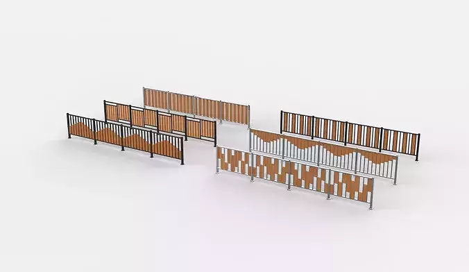 Metal Railing  3D model 3