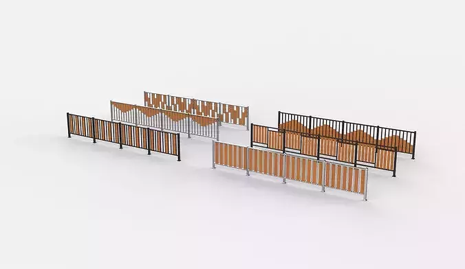 Metal Railing  3D model 5