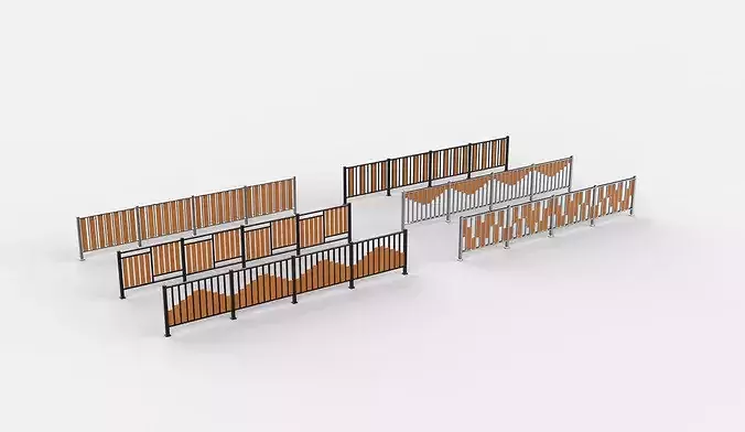 Metal Railing  3D model 2