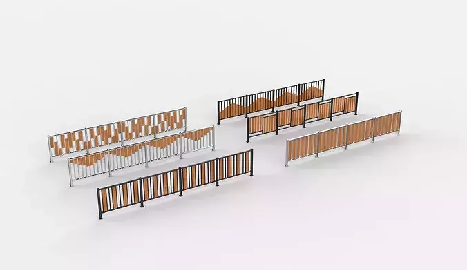 Metal Railing  3D model 4